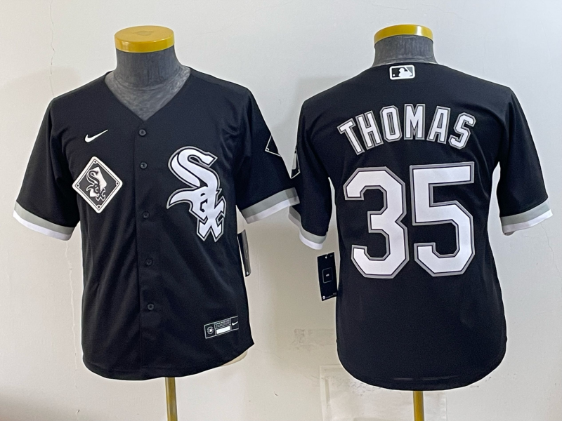 youth 2025 Chicago White Sox #35 Thomas black Game Nike MLB Jersey 0722006